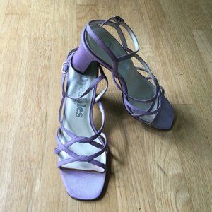 Dyeables Lavender Leather 3” Tall Wedge Shoe